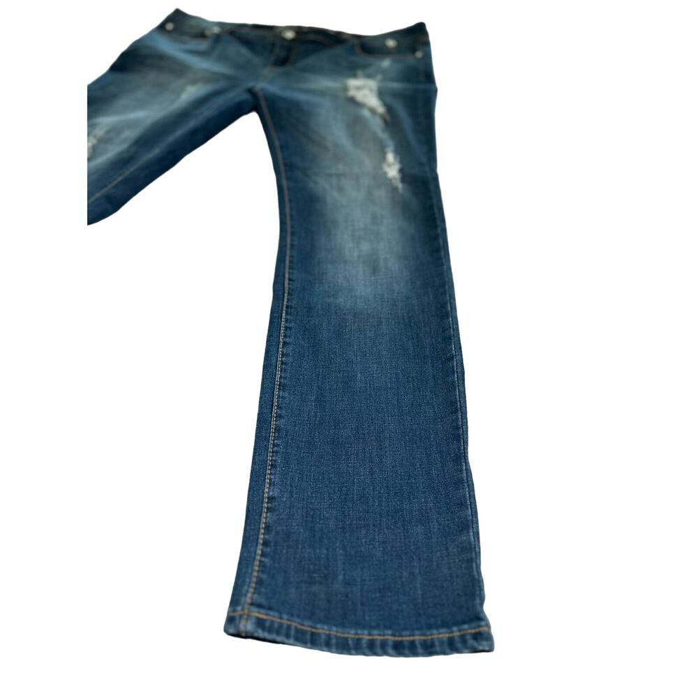 P Four One Three Women's Distressed Straight Leg Stretch Jeans Size 38 - Picture 4 of 14